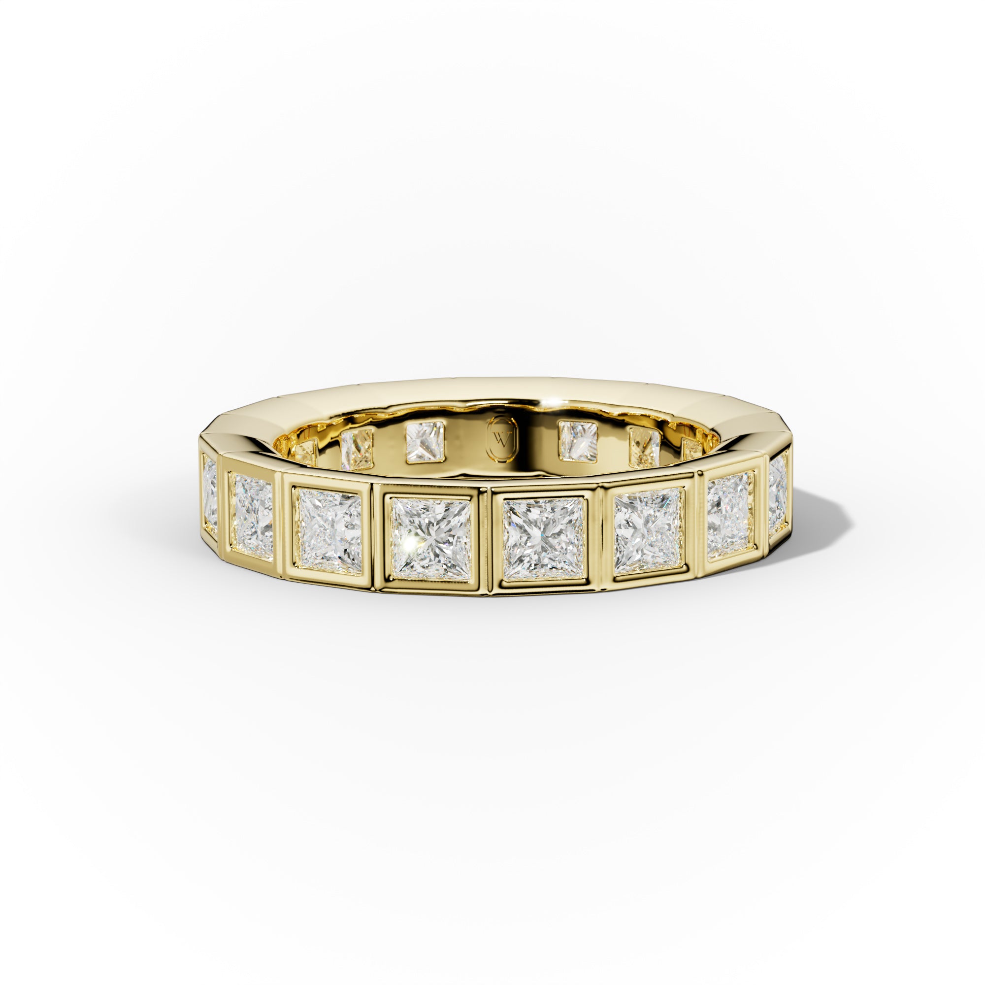 3.0 Carat Bezel Set Princess Cut Diamond Eternity Band